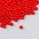 Set of beads "needlework" plastic, diameter 5 mm, 25 g, scarlet