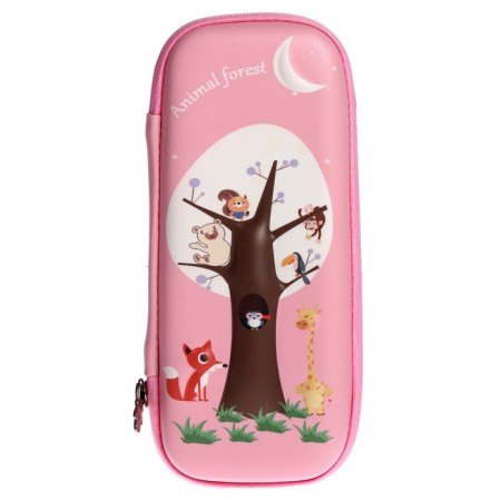 School Penal 3D "Friends" on lightning, pink color-1