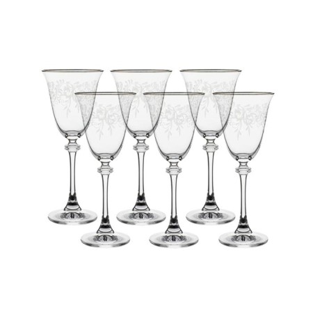 A set of glasses for the white wine asio, the Panto, Platinum grouting decor, Platinum laying, 185 ml x 6 pcs.-1
