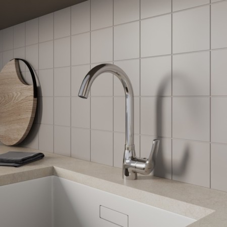MILARDO MILARDO M07SB0JM05 kitchen mixer, single -leaf, high spout 313 mm, chrome-1