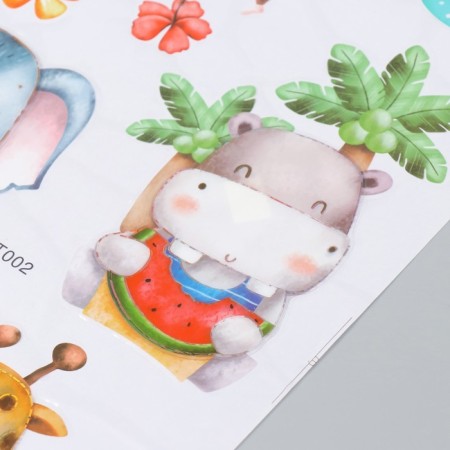 Plastic sticker multi -layer "Beasts in the Tropics" 50x35 cm-1
