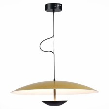 Suspension lamp ST LUCE. SL6502.213.01. Armonico. 1x40 W, LED, 3000K, 3200 LM, 60x60x160 cm, golden color, black