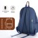 Young backpack from textiles on lightning, 4 pockets, blue color