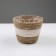 Kashpo wicker "Tanzania", 17.5x17.5x16 cm, natural, white
