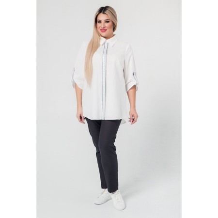 Female shirt, size 52, black and white color-2