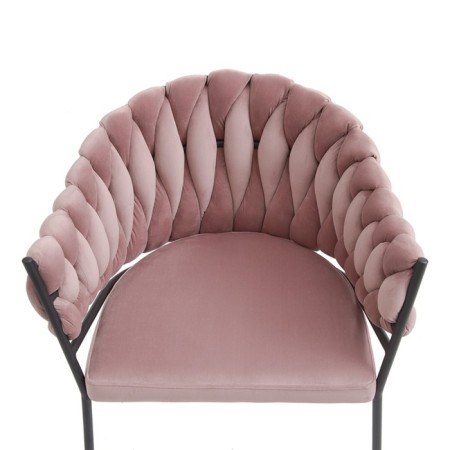 Lind chair, 600 × 530 × 770 mm, velor, pink color-8