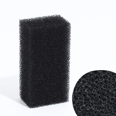 Rectangular sponge for filter No. 2, reticulated 30 ppi, 6 x 4 x 11 cm, black