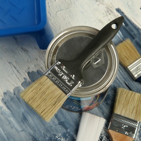Brush flat scrap, natural bristles, plastic handle, 2 ", 50 mm-5