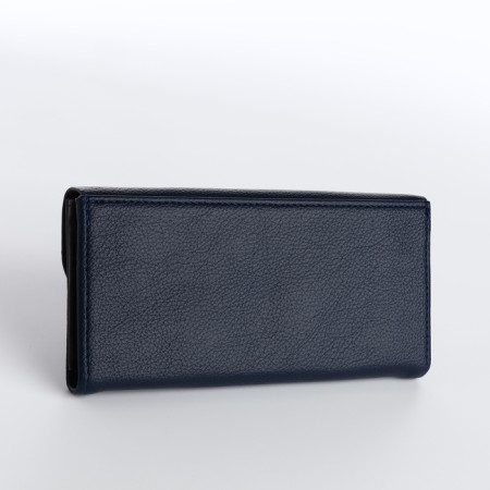 Women's wallet on magnet, blue color-1