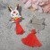 A set of brooches (2 pcs.) “Brushes” Fox and a hare, colored in gold