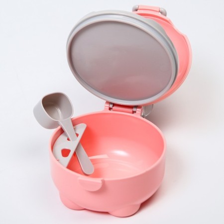 Container for storage of baby food, 150 ml., Pink color-4