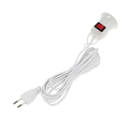 Lamp with a switch for a lamp, E27, wire 3 m, white-2