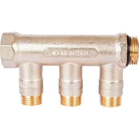 Collector Stout SMB 6210 341203, 1/2 ", 3 exits, with ball valves 3/4", red pens-2