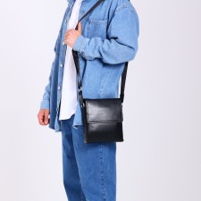 Male bag, black color