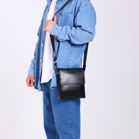Male bag, black color