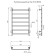 True heated towel rail "Trugor" PEK SP 20, 800 x 500 mm, VGP, Black