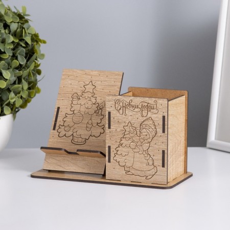 The desktop organizer "Snow Maiden" 18x12.5x9 cm (set of 8 parts)-2