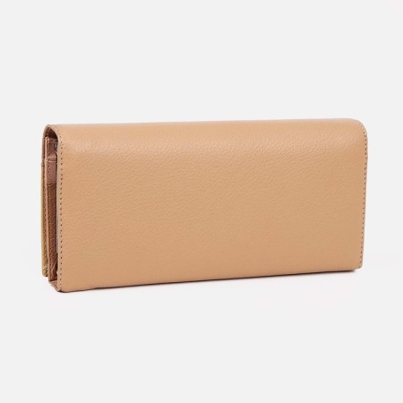Women's wallet on magnets, beige color-1