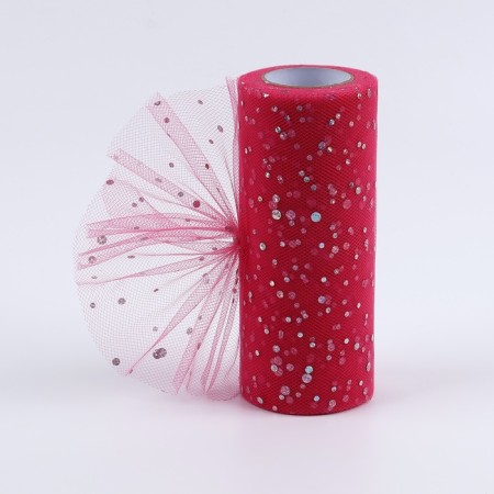Fatin with sparkles, 15 cm, 11 ± 1 g/sq.m, 23 ± 1 m, bright pink color No. 61