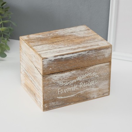 Casket Wood "Rectangular" Bleaned 13.6x18x13.6 cm