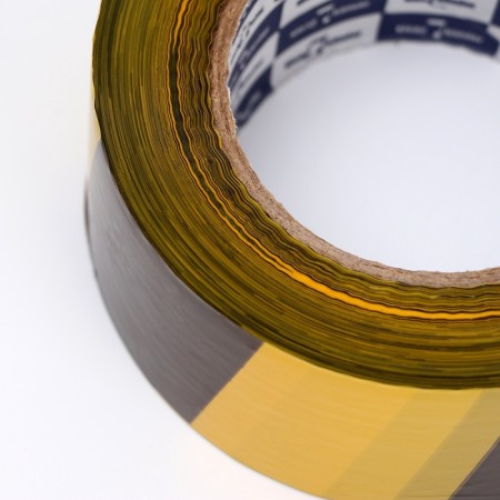 KlebeBander fencing tape, 50mm*200m, black-yellow, non-nuclear-2
