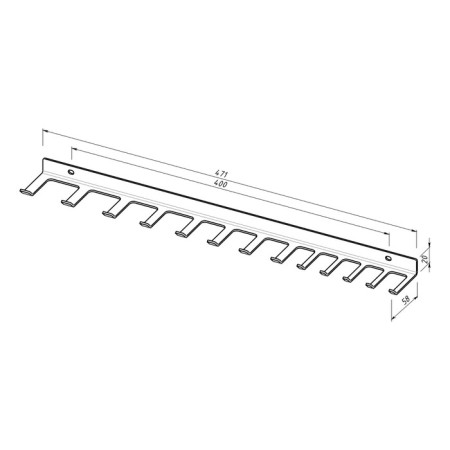 Holder for storing all types of keys to 13 seats, wall -mounted, black-5