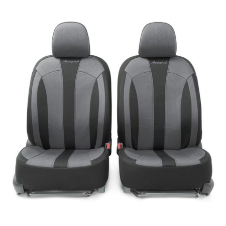 Auto-Cherkhly Performance, HEXAGON Polyester material, 5 mm foam, 3D, 15 objects, 5 head restraints, 2 pockets, 4 lightning, 4 end valves, Airbag black and gray-1