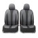Auto-Cherkhly Performance, HEXAGON Polyester material, 5 mm foam, 3D, 15 objects, 5 head restraints, 2 pockets, 4 lightning, 4 end valves, Airbag black and gray
