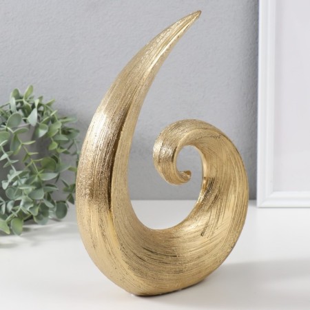 Souvenir Ceramics "Abstraction. Wave" Gold 21.5x6.5x29 cm-1