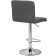 Barpered chair PASKAL Metal/Eco -leather, chrome/gray 43x53x89 cm
