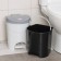 Garbage container with pedal, 11 l, marble color