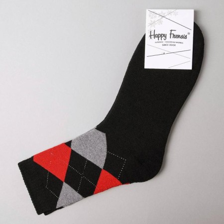 Socks male terry, black color, size 27-29-2