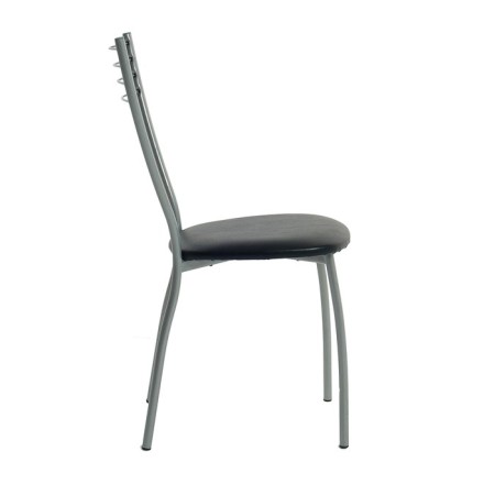 Sylvia chair, silver metallic/black-4