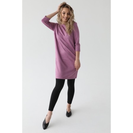 Suede dress with a neckline on the back, size 44-2