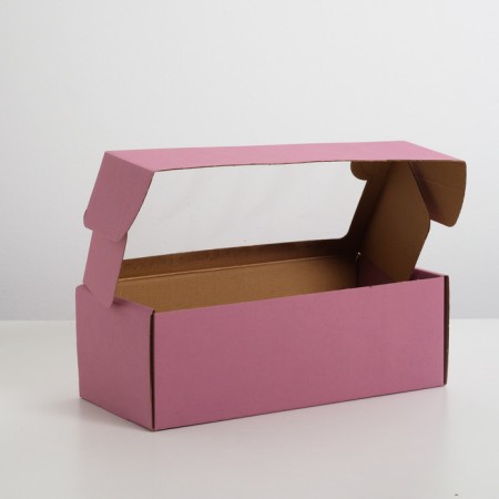 Self -charged box, with a window, lilac, 16 x 35 x 12 cm mix-1