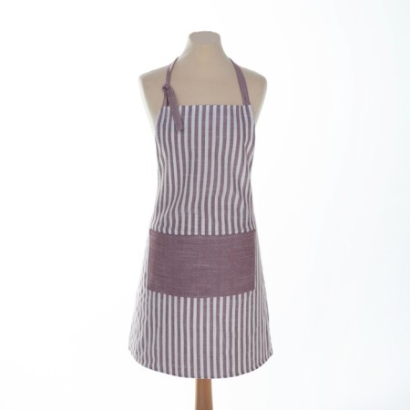 Apron Ethel "strip" Pink color, 62 x 76cm, 50% cotton 50% p/e-4
