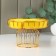 Menzhitsa ceramic 3 cells on the metal stand "Bohemia", 22 × 14 cm, yellow color