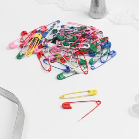 English pins, 30 mm, 100 pcs, colorful color-2