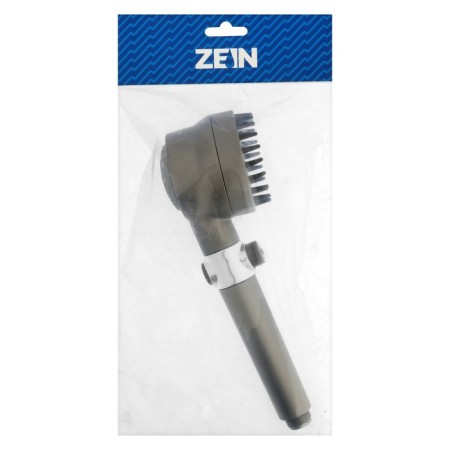 Shower watering can Zein Z3550, D = 80 mm, 3 modes, with massage cloves, button "Stop", graphite-12