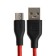 EXPLOYD CLASSIC EX-K-494, microUSB-USB, 1 m, red cable