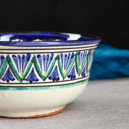 Rishtan ceramics "Patterns" 14.5 cm, small, blue-2