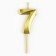 Candle figure for the cake "7", gold, 2.5 x 8 cm.