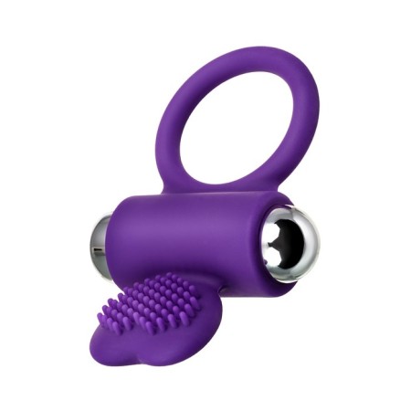Vibrookol with cilia Jos Pery, silicone, purple, 9 cm-2