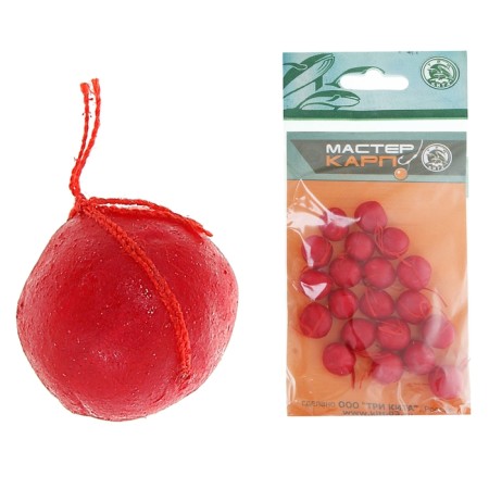 Brilliki "Master Carp", D = 12 mm, floating, strawberries (set 20 pcs)