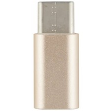 Адаптер-переходник Red Line, с microUSB на Type-C, золотистый