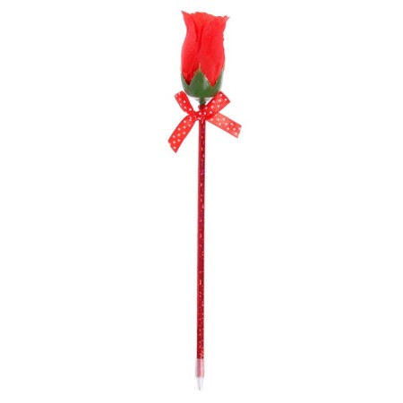Calligrata "rose" handle, ball, blue ink, mix