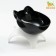 Black bowl on a white stand 10 x 12 x 13.5 cm