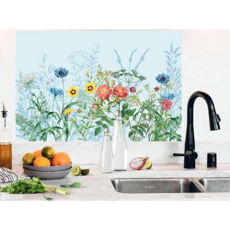 Vinyl sticker for the kitchen "Field flowers", interior, 60 x 90 cm-1