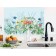 Vinyl sticker for the kitchen "Field flowers", interior, 60 x 90 cm