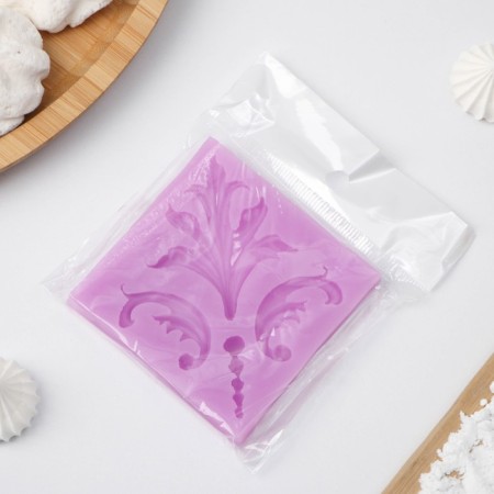 Mold "curls", silicone, 6.5 × 0.7 cm, color mix-6